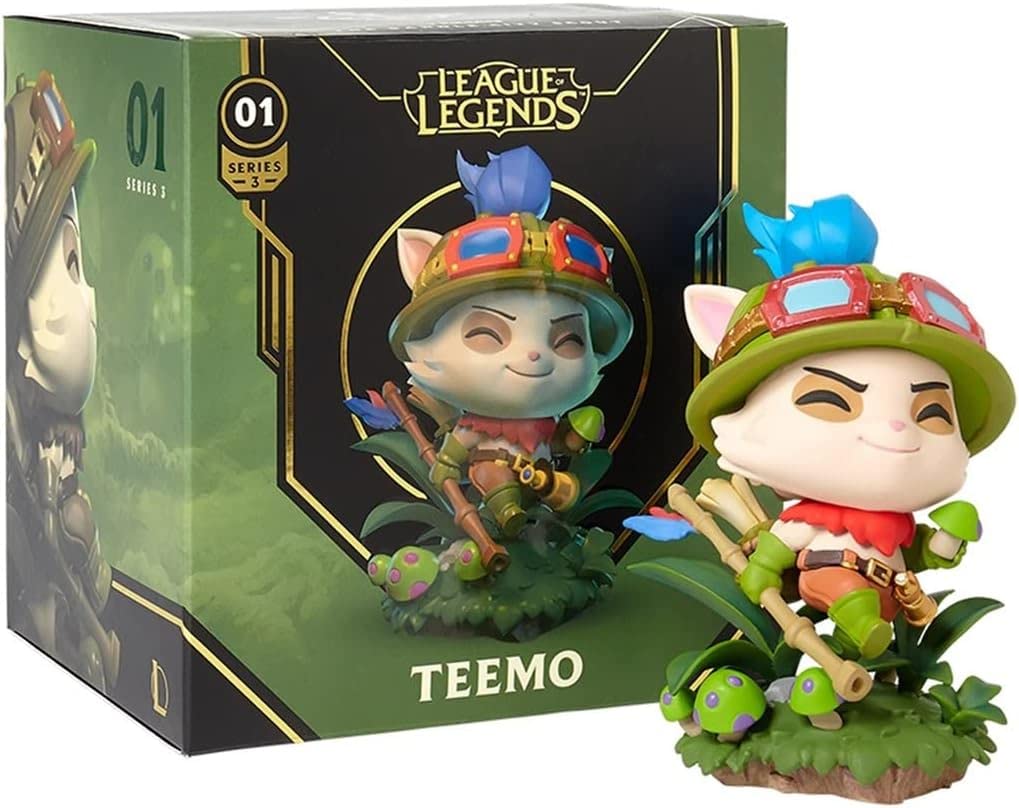 of League Legends for Statue Cute and Delicate Teemo, Figure Lege𝐧ds of Leag𝐮e for フィギュア Teemo ゲームキャラクター